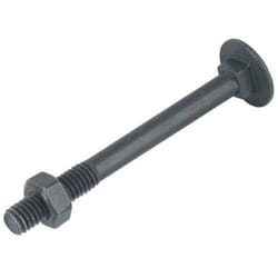 Boulon pour bois tête ronde à collet carré acier zingué noir 7X45 boîte de 200 - ULTIMA - 5037045