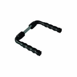 La béquille double torsadée comporte un côté fixe et un mobile avec un système de fixation "polybloc" (fixation assurée par u ...