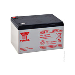 Yuasa - Batterie plomb agm NP12-12 12V 12Ah F6.35