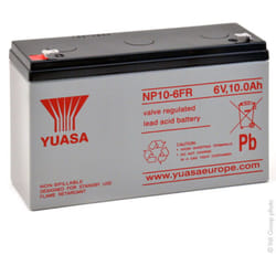 Batterie plomb agm NP10-6FR 6V 10Ah F4.8 - Yuasa