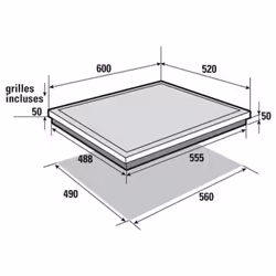 Sauter SPI4360W plaque Blanc Intégré Plaque avec zone à induction 3 zone(s)
