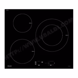Sauter SPI4367B, Noir, Intégré, Plaque avec zone à induction, Verre-céramique, 3 zone(s), 3 zone(s)