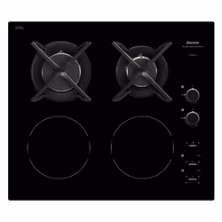 Sauter SPI6414BM, Noir, Intégré, Combi, Vitrocéramique, 4 zone(s), 2 zone(s)