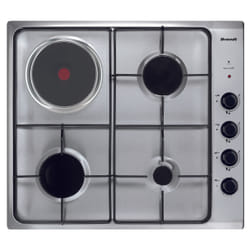 Brandt BPE6411XM plaque Noir, Acier inoxydable Intégré Combi 4 zone(s)