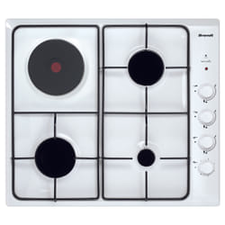 Brandt BPE6411WM plaque Noir, Blanc Intégré Combi 4 zone(s)