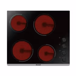 Brandt BPV6410B, Noir, Intégré, Céramique, Vitrocéramique, 4 zone(s), 4 zone(s)