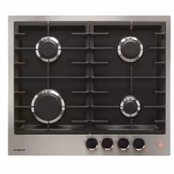 De Dietrich DPE7620XF, Noir, Intégré, 60 cm, Gaz, Acier inoxydable, 4 zone(s)