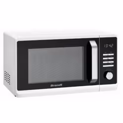Brandt SE2302W, Comptoir, Micro-onde simple, 23 L, 800 W, Boutons, Rotatif, Noir, Argent