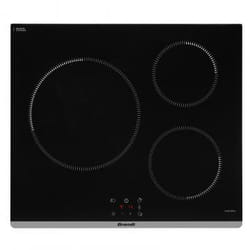 Brandt BPI6364B plaque Noir Intégré 60 cm Plaque avec zone à induction 3 zone(s)