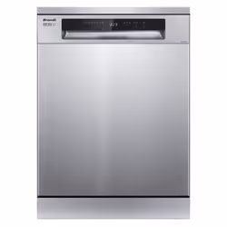 Brandt BDF424VDX, Pose libre, Taille maximum (60 cm), Acier inoxydable, Noir, Acier inoxydable, Tactile, 14 couverts