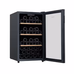 Brandt BFW56GB, Refroidisseur de vin compresseur, Pose libre, 56 bouteille(s), 65 W, G, Noir