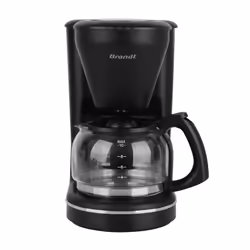 Brandt CAF125B, Machine à café filtre, 1,25 L, Café moulu, 870 W, Noir