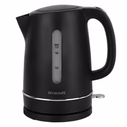Brandt BO1702B, 1,7 L, 2200 W, Noir, Indicateur de niveau d'eau, Sans fil