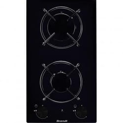Brandt BPG3200B plaque Noir Intégré 30 cm Gaz 2 zone(s)