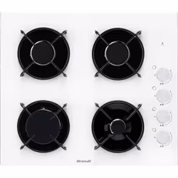 Brandt BPG3400W, Blanc, Intégré, 60 cm, Gaz, Verre trempé, 4 zone(s)