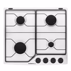 De Dietrich DPE4610W, Blanc, Intégré, 58 cm, Gaz, Émaillé, 4 zone(s)