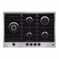 De Dietrich DPE4729XF, Noir, Acier inoxydable, Intégré, 75 cm, Gaz, Émaillé, 5 zone(s)