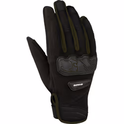 Bering York Gants de moto, noir-vert-brun-beige, taille 3XL pour Hommes