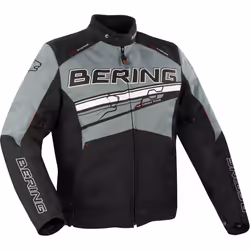 Bering Bario Veste textile moto, noir-gris-blanc, taille M pour Hommes