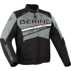 Bering Bario Veste textile moto, noir-gris-blanc, taille S pour Hommes