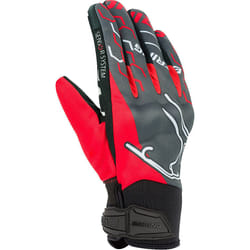 Bering Walshe Gants de moto, noir-gris-rouge, taille S pour Hommes