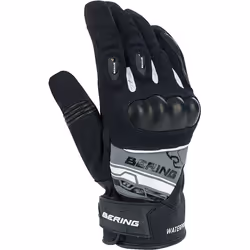 Bering Morius Gants de moto, noir-gris-blanc, taille S pour Hommes