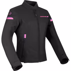 Bering Riva Veste textile de moto dames, noir-rose, taille 48 pour Femmes
