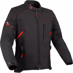 Bering Cobalt Veste textile moto, noir-rouge, taille 4XL pour Hommes