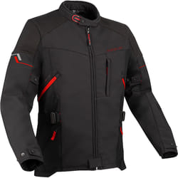 Bering Cobalt Veste textile moto, noir-rouge, taille 2XL pour Hommes