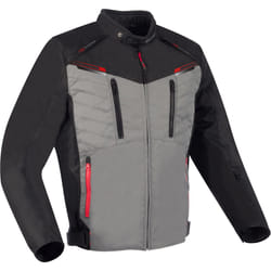 Bering Otago veste textile de moto imperméable, noir-gris, taille L pour Hommes