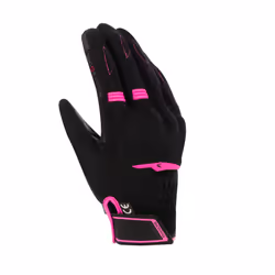 Bering Fletcher Evo Gants de moto pour femmes, noir-rose, taille XL