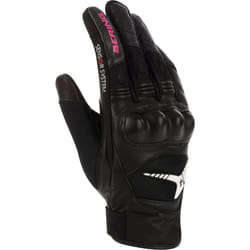 Bering Kelly Gants de moto pour femmes, noir-rose, taille L