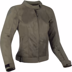 Bering Nelson Veste textile de moto pour femmes, vert-brun, taille 38