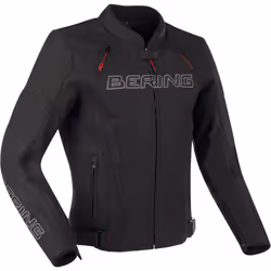 Bering Atomic Blouson en cuir de moto, noir, taille M pour Hommes