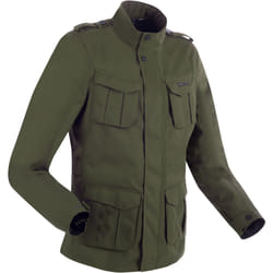Bering Norris Evo veste textile de moto imperméable, vert-brun, taille L pour Hommes