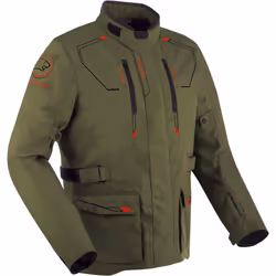 Bering Voyager veste textile de moto imperméable, vert-brun, taille M pour Hommes