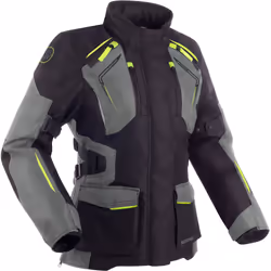 Bering Vision veste textile de moto pour dames imperméable à l’eau, noir-gris, taille 38 pour Femmes