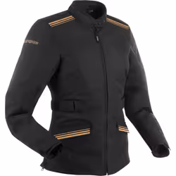 Bering Shine veste textile de moto pour dames imperméable à l’eau, noir-or, taille 40 pour Femmes