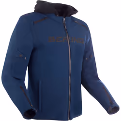 Bering Elite veste textile de moto imperméable, bleu, taille S pour Hommes