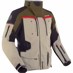Bering Freeway veste textile de moto imperméable, beige, taille 4XL pour Hommes