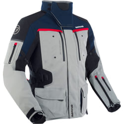 Bering Freeway veste textile de moto imperméable, gris-bleu, taille 3XL pour Hommes