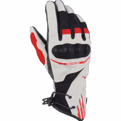 Bering Bakundu Gants de moto, noir-gris-rouge, taille XL pour Hommes