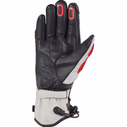 Bering Bakundu Gants de moto, noir-gris-rouge, taille 2XL pour Hommes