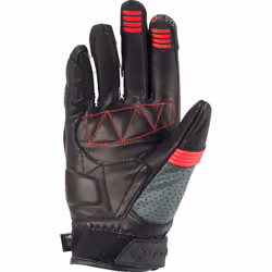 Bering Axel Gants de moto perforés pour femmes, noir-gris-rouge, taille 2XL