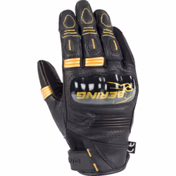 Bering Axel Gants de moto perforés pour femmes, noir-or, taille L