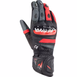 Bering Snap Gants de moto, noir-blanc-rouge, taille XL pour Hommes