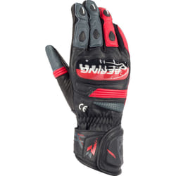 Bering Snap Gants de moto, noir-blanc-rouge, taille XL pour Hommes