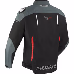 Bering Gang veste textile de moto imperméable, noir-gris-rouge, taille XL pour Hommes - Vue supplémentaire 2