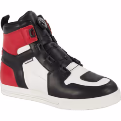 Bering Reflex A-Top Chaussures de moto imperméables, noir-blanc-rouge, taille 43 pour Hommes