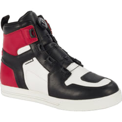 Bering Reflex A-Top Chaussures de moto imperméables, noir-blanc-rouge, taille 43 pour Hommes